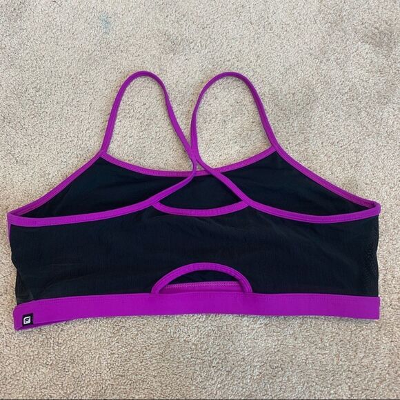 Fabletics maeve reversible sports bra Sz XL purple black - Picture 3 of 7